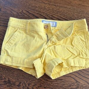 Abercrombie & Fitch Yellow Jean Shorts